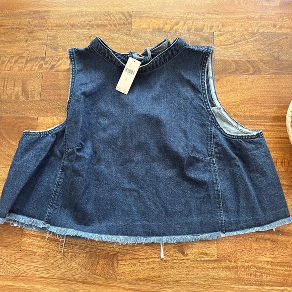 Pilcro Sleeveless Denim Cropped Tank - Picture 5 of 5